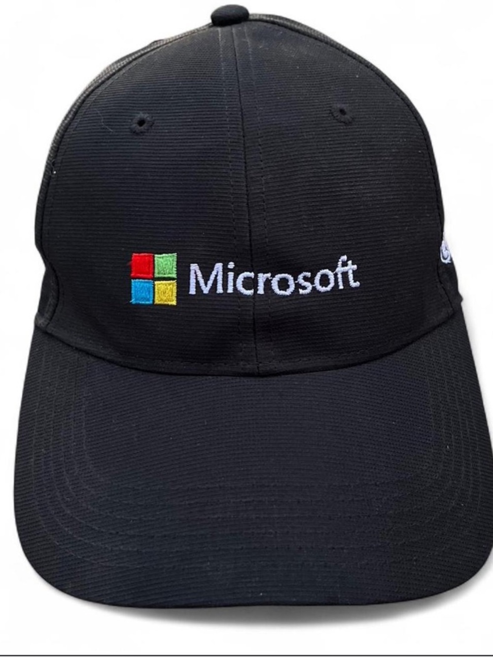 Puma Black Baseball Cap with Multicolor Microsoft Logo